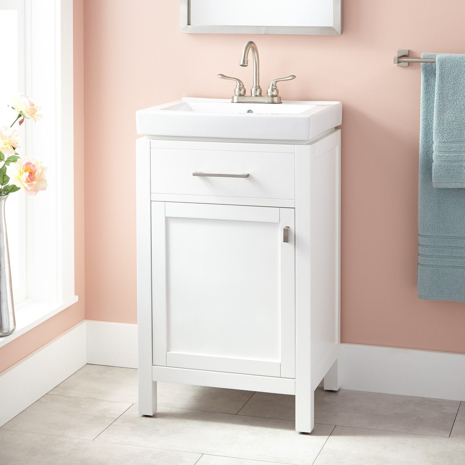 22 Inch Wide Bathroom Vanity
 20" Foster Vanity White Bathroom Vanities Bathroom