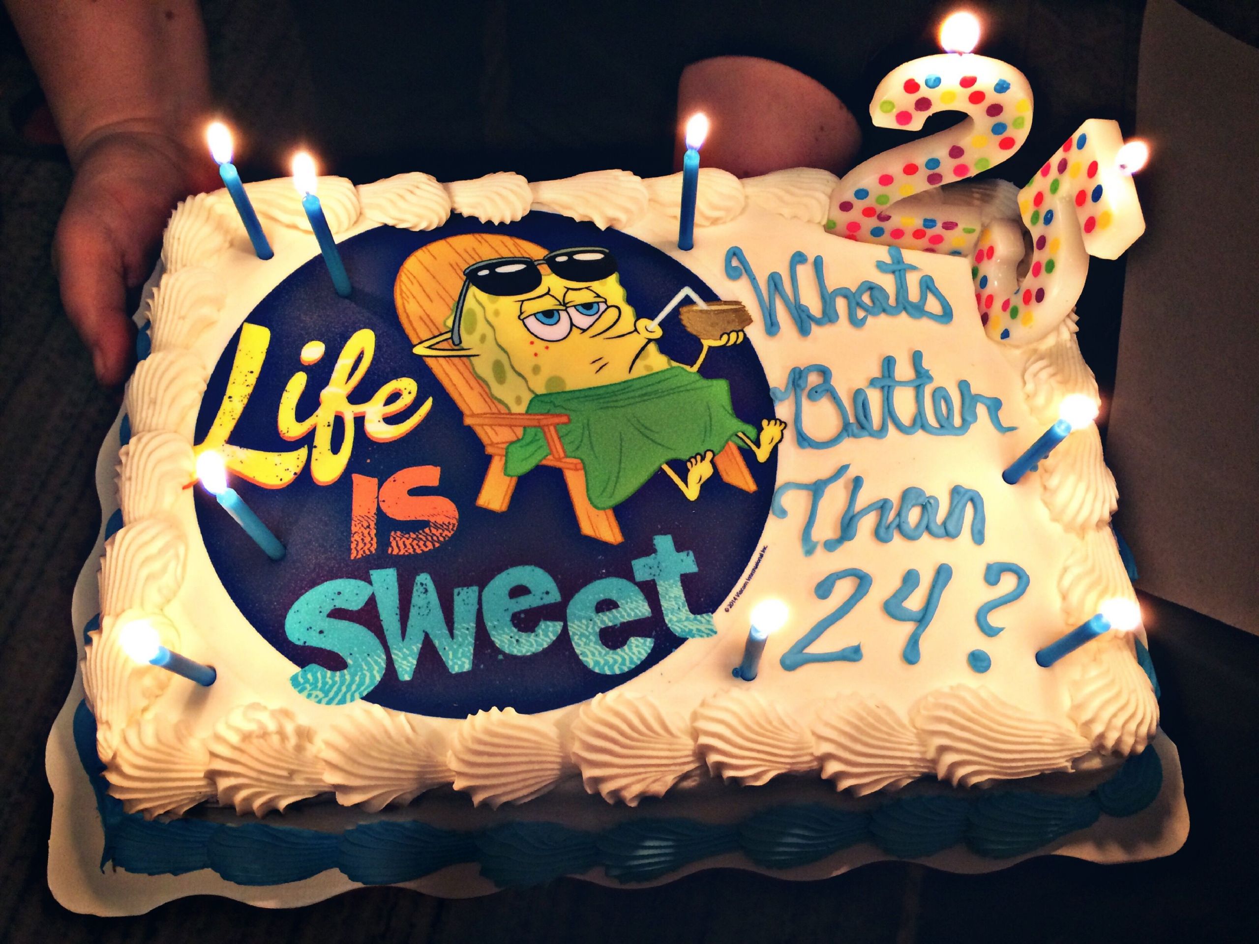 24 Birthday Cake
 Spongebob birthday cake What’s better than 24