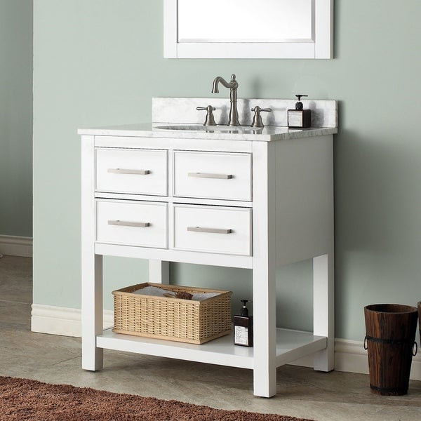 24 Inch Bathroom Vanity Combos
 Shop Avanity Brooks 31 inch White Vanity bo with Top