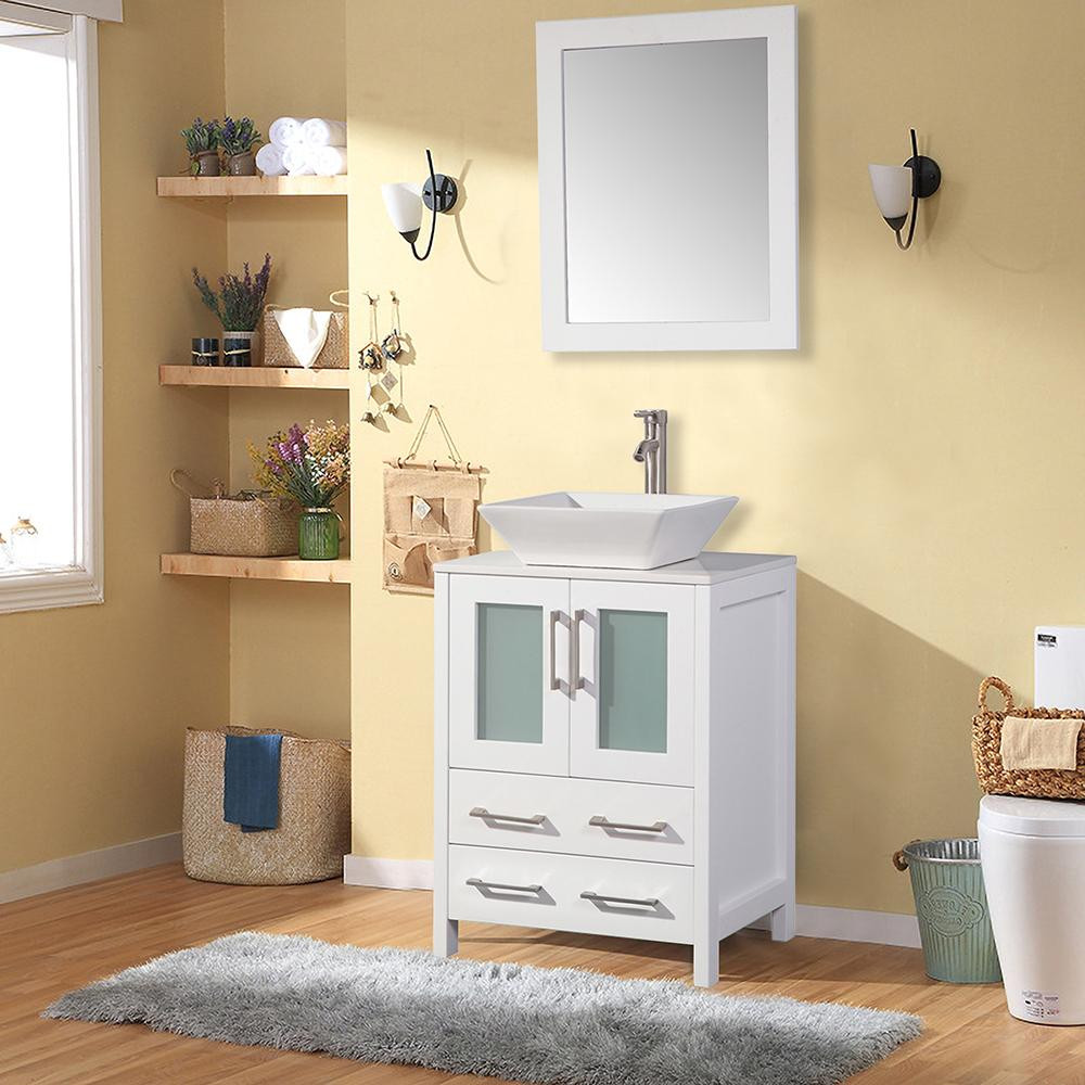 24 Inch Bathroom Vanity Combos
 24 Inch Single Sink Bathroom Vanity bo Set 2 Drawers