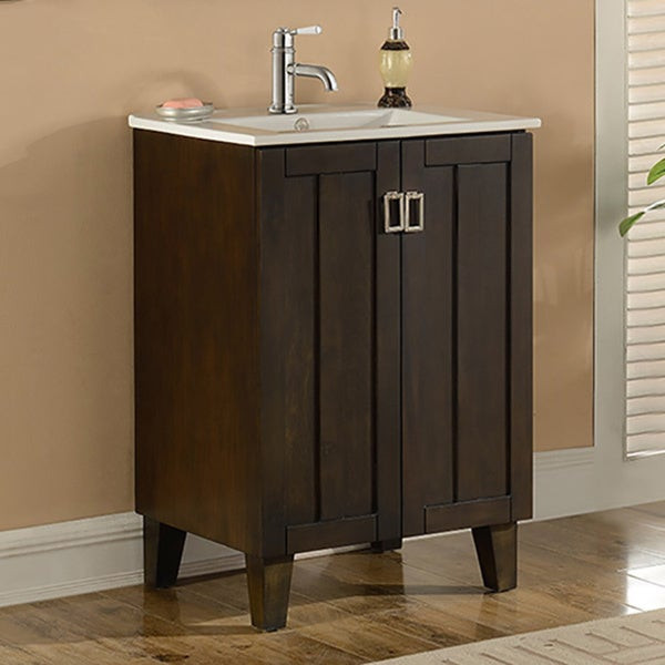 24 Inch Bathroom Vanity Combos
 Shop 24 inch Single Sink Bathroom Vanity in Brown Finish