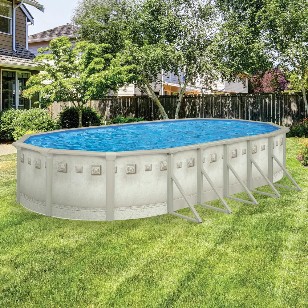 24' Above Ground Pool Packages
 Palisades 12 ft x 24 ft Oval 52 in Deep Hard Sided