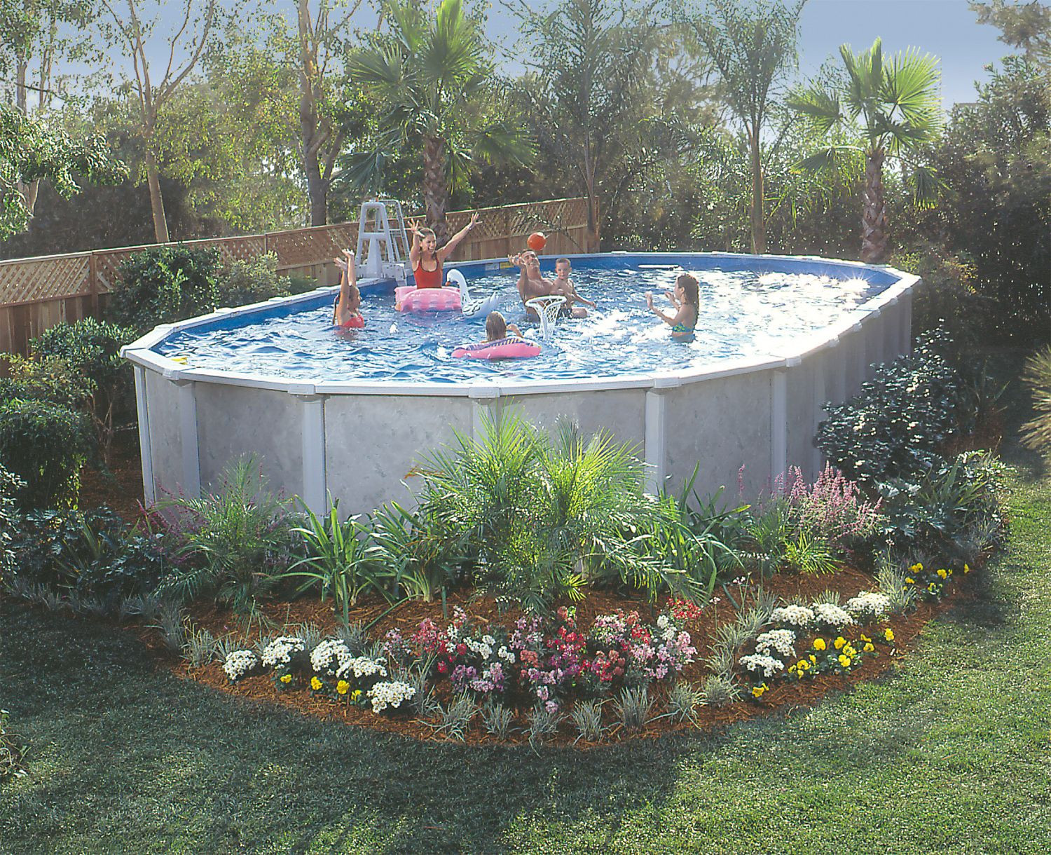 24' Above Ground Pool Packages
 GSM 15 x 30 Oval Vero Beach Ground Pool Package