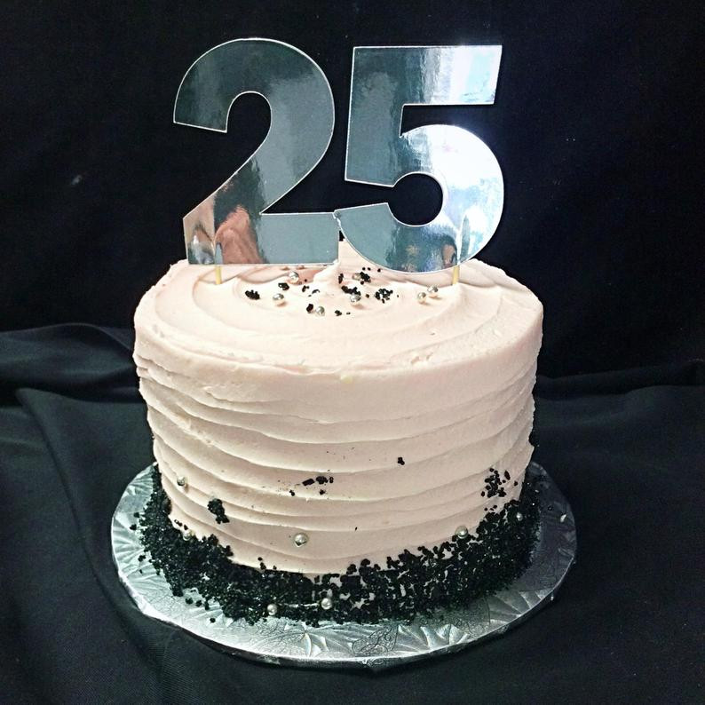 25 Birthday Cake
 25th Birthday Cake Topper 25 Cake Topper 25th Birthday