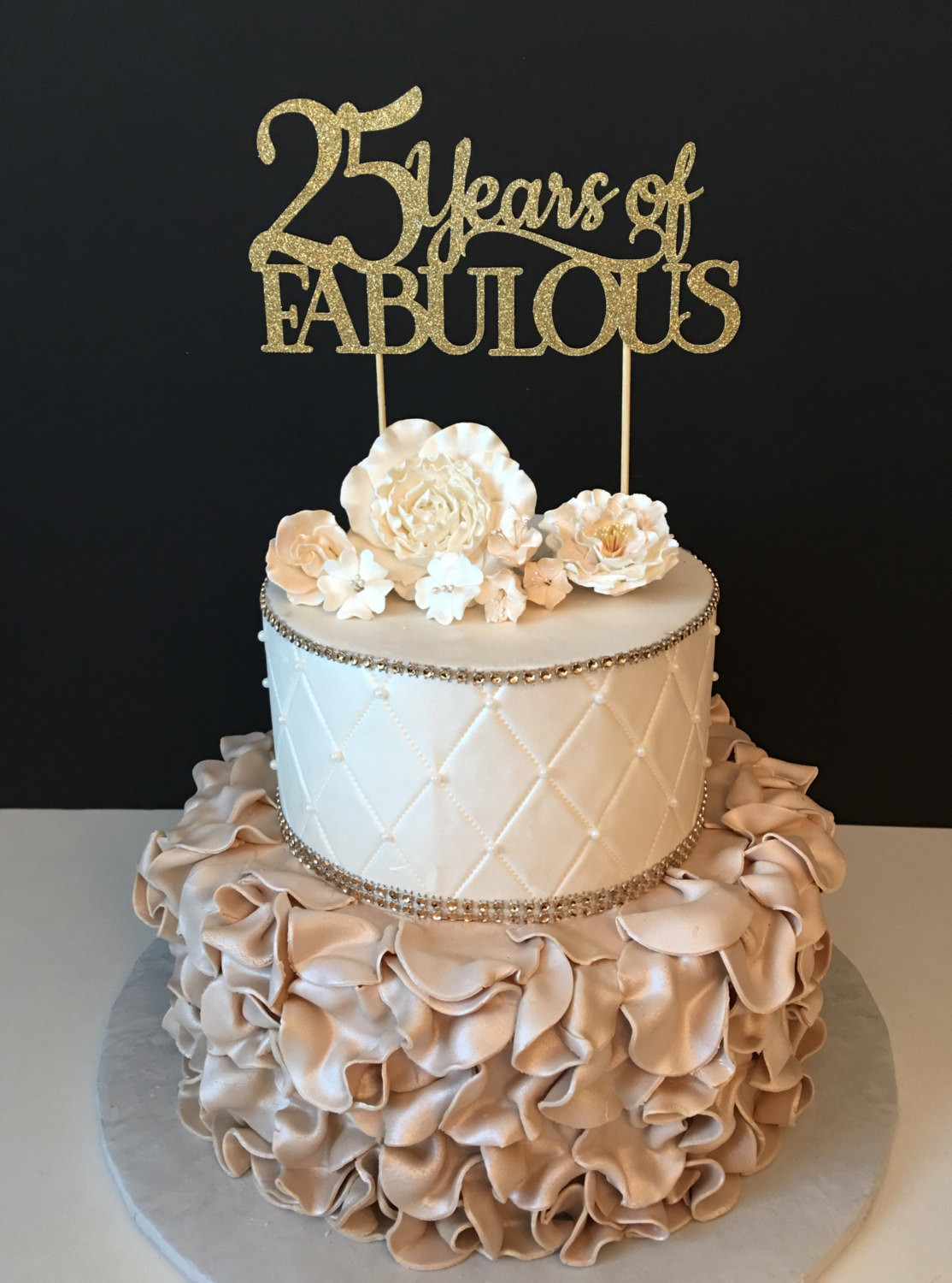 25 Birthday Cake
 Any Number Birthday Cake Topper Wedding Anniversary Cake