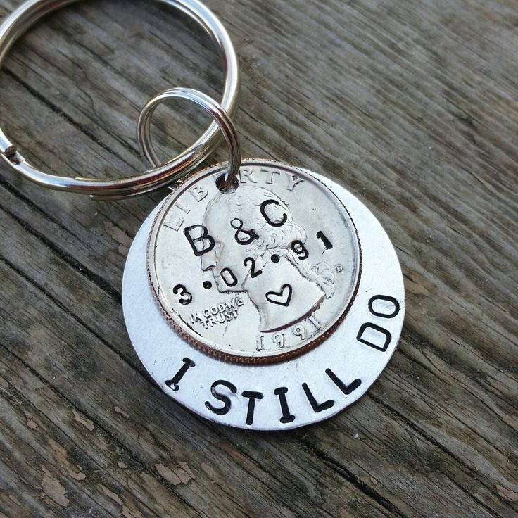 25 Year Anniversary Gift Ideas For Her
 personalized 25th anniversary keychain I still do keychain