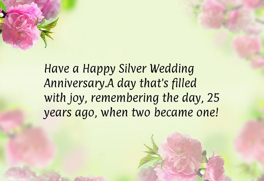 25 Years Of Marriage Quotes
 Happy 25th Wedding Anniversary Wishes