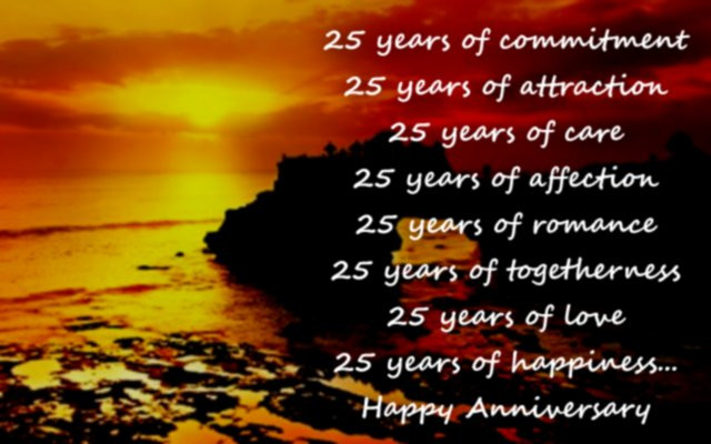 25 Years Of Marriage Quotes
 25th Anniversary Wishes Silver Jubilee Wedding