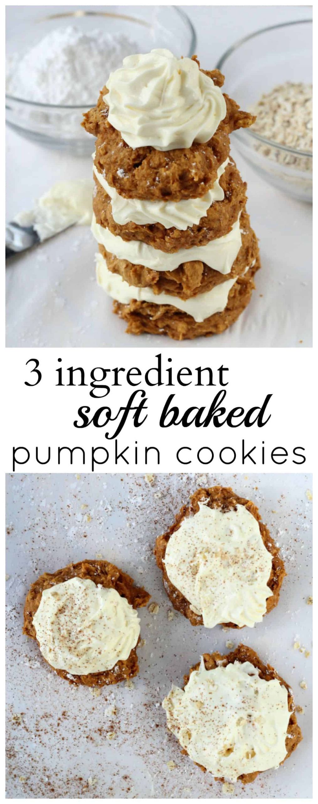 3 Ingredient Pumpkin Cookies
 3 Ingre nt Soft Pumpkin Cookies