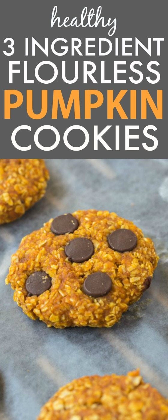 3 Ingredient Pumpkin Cookies
 Healthy 3 Ingre nt Pumpkin Cookies