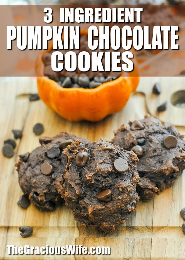 3 Ingredient Pumpkin Cookies
 3 Ingre nt Chocolate Pumpkin Cookies Recipe