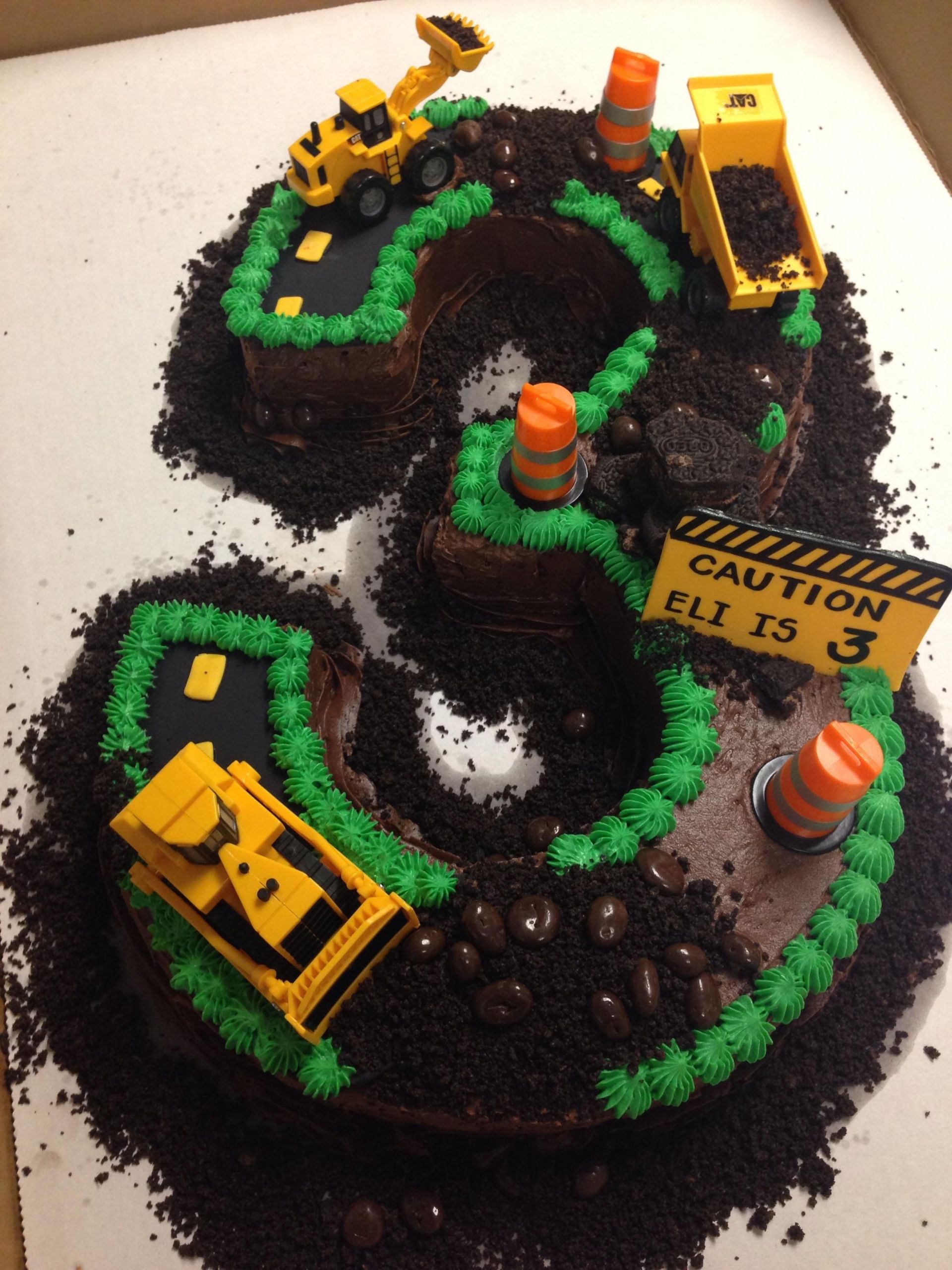 3 Year Old Birthday Party Ideas Pinterest
 Construction Site Cake in 2019