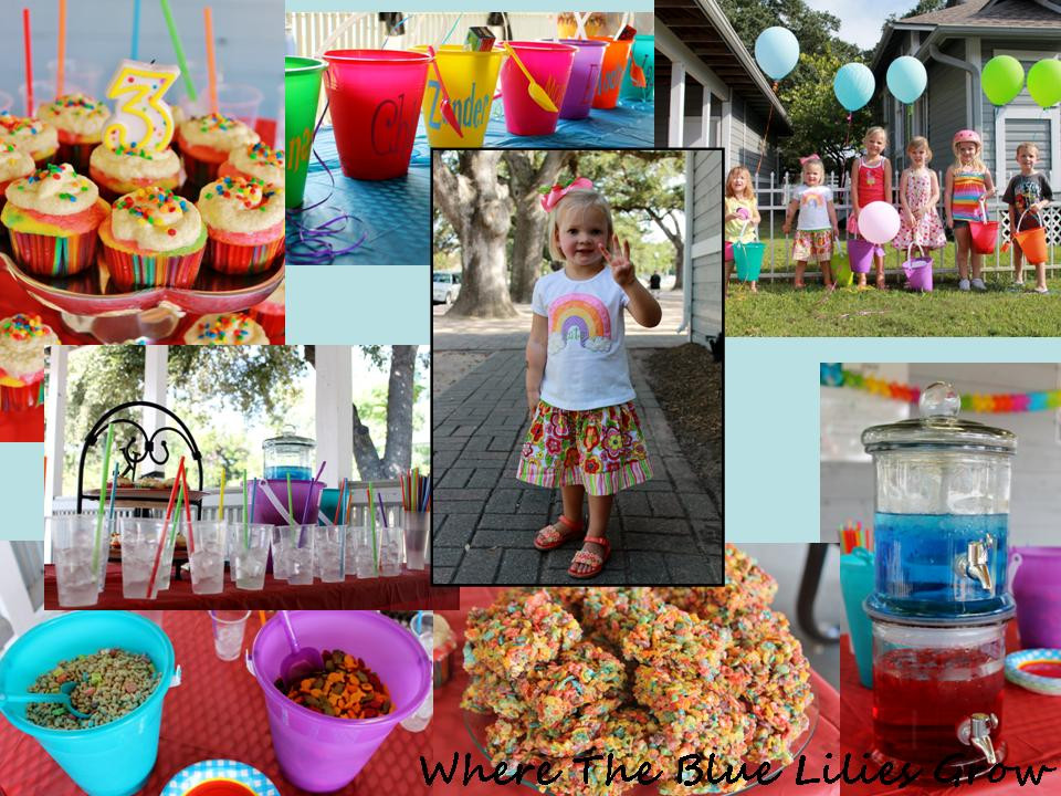 3 Year Old Birthday Party Ideas Pinterest
 Where The Blue Lilies Grow Rainbow Birthday Party for a
