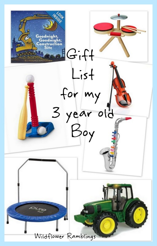 3 Year Old Boy Birthday Gift Ideas
 t ideas for my 3 year old boy Wildflower Ramblings