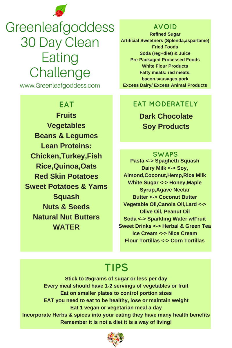 30 Day Clean Eating Challenge
 30 day clean eating challenge