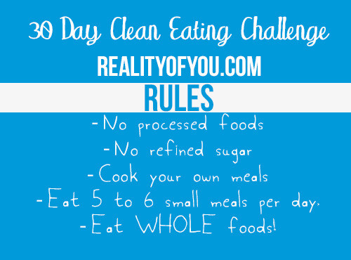 30 Day Clean Eating Challenge
 The Reality of Health and Weight Loss • The 30 Day Clean