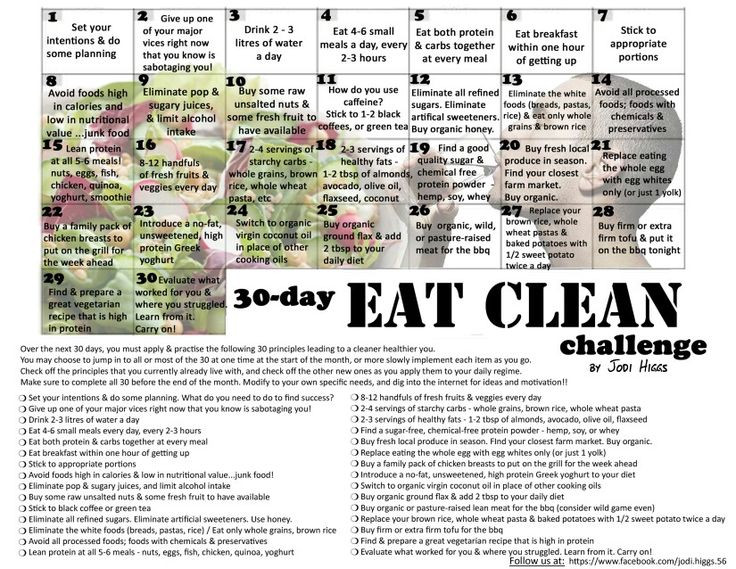 30 Day Clean Eating Challenge
 My newest Challenge for August 30 Day Eat Clean Challenge