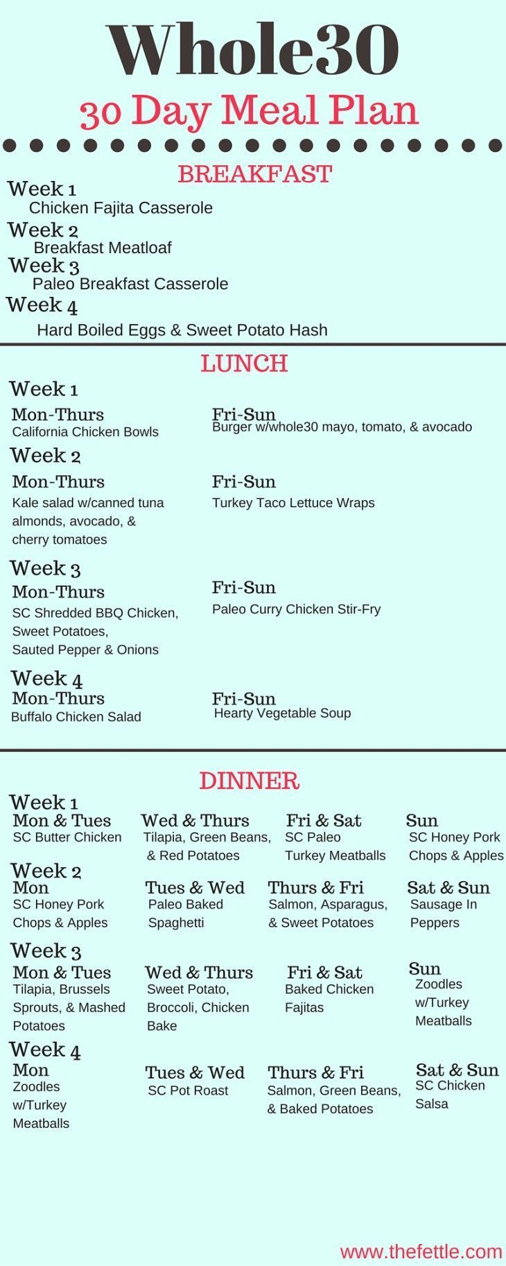 30 Days Clean Eating Plan
 Pin on Whole 30