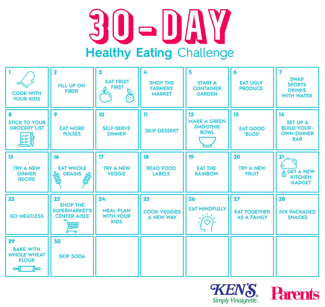 30 Days Clean Eating Plan
 The 30 Day Healthy Eating Challenge