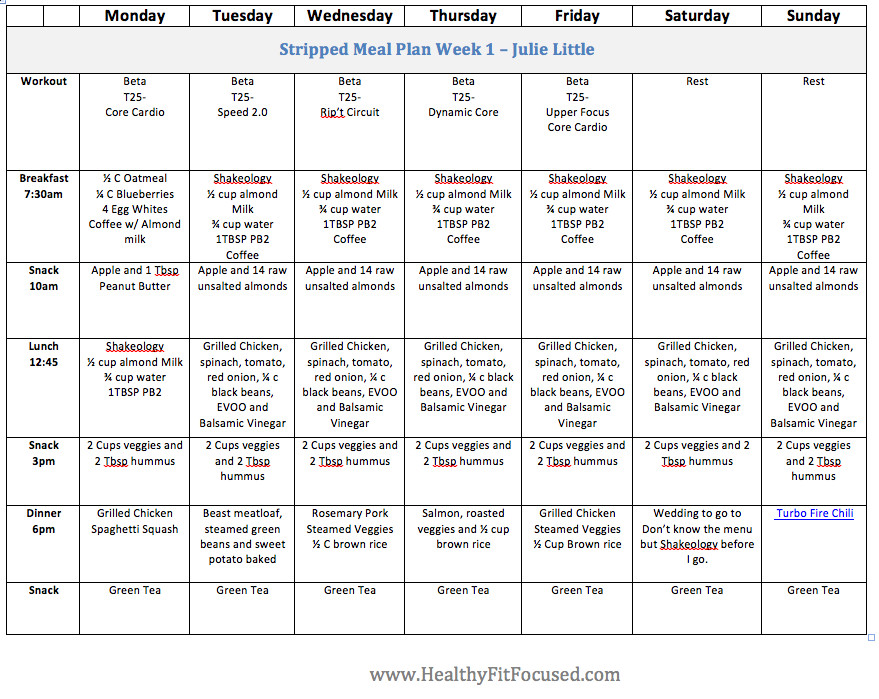 30 Days Clean Eating Plan
 Healthy Fit and Focused 30 Day Eat Clean Stripped