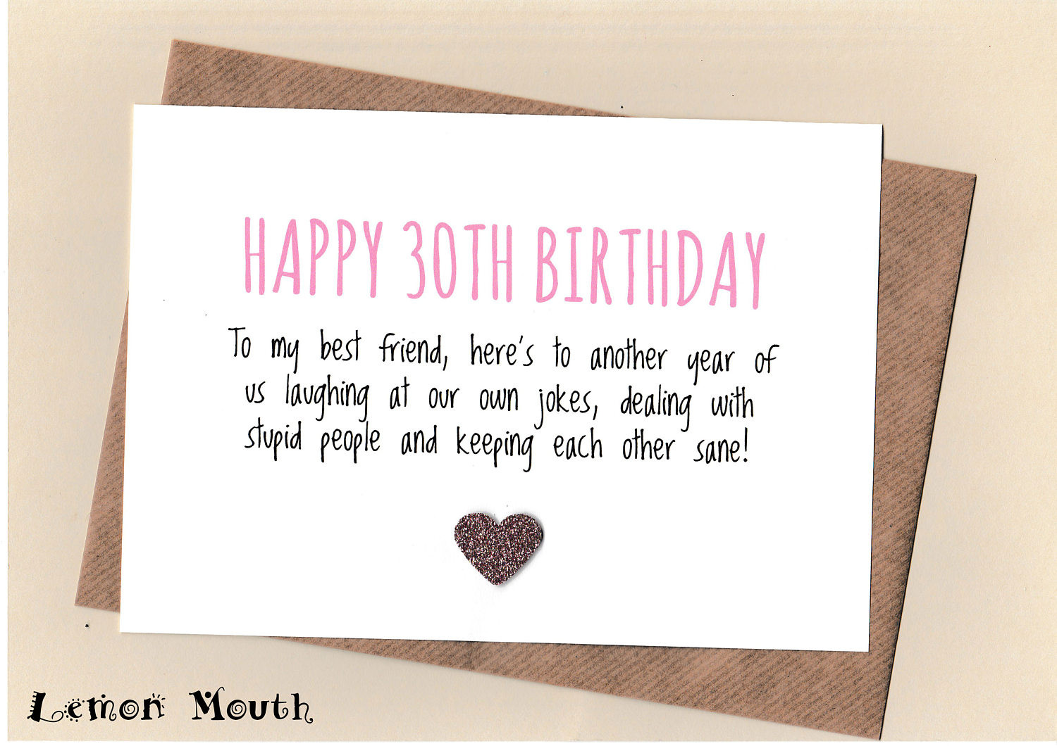 30th Birthday Card
 Funny BEST FRIEND 30th Birthday Card Bestie Love Friends