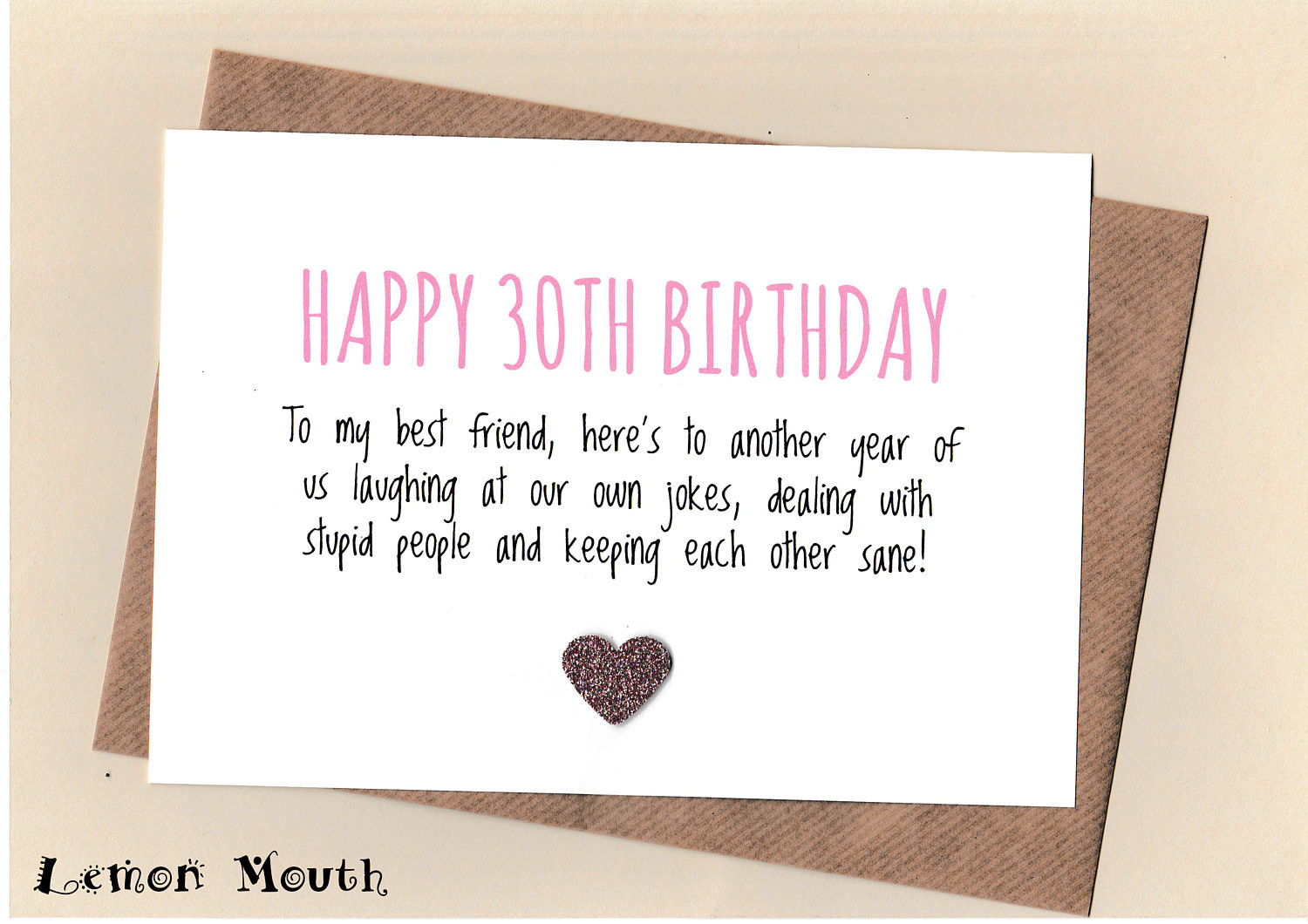 30th Birthday Cards
 Funny BEST FRIEND 30th Birthday Card Bestie Love Friends