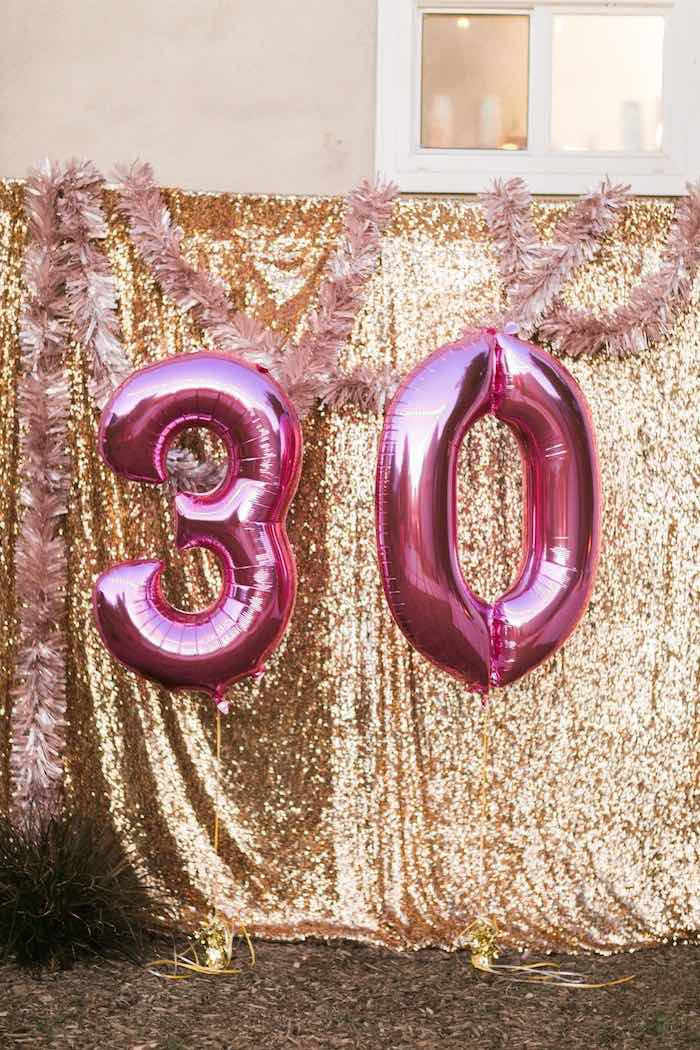 30th Birthday Decorations
 Kara s Party Ideas Sparkly 30th Birthday Bash