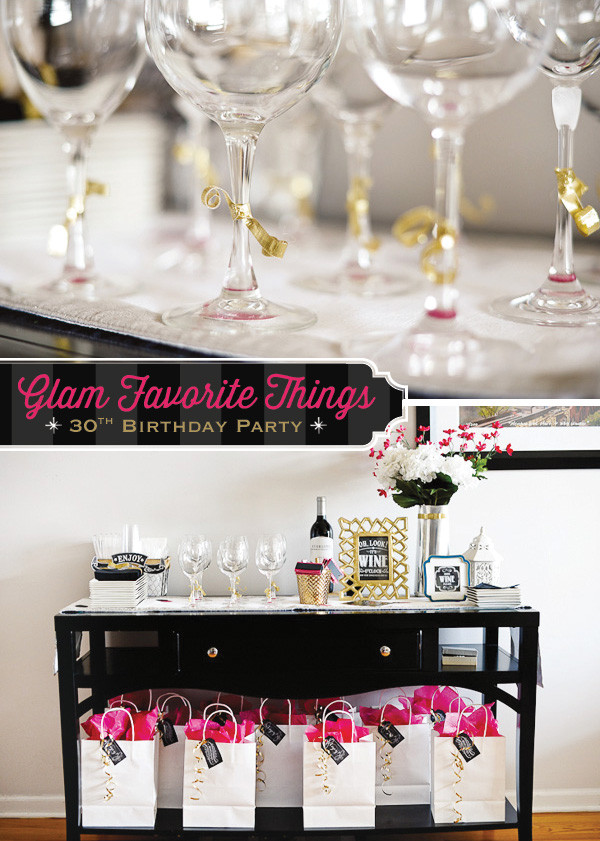 30th Birthday Decorations
 Glam Favorite Things Party 30th Birthday Hostess with