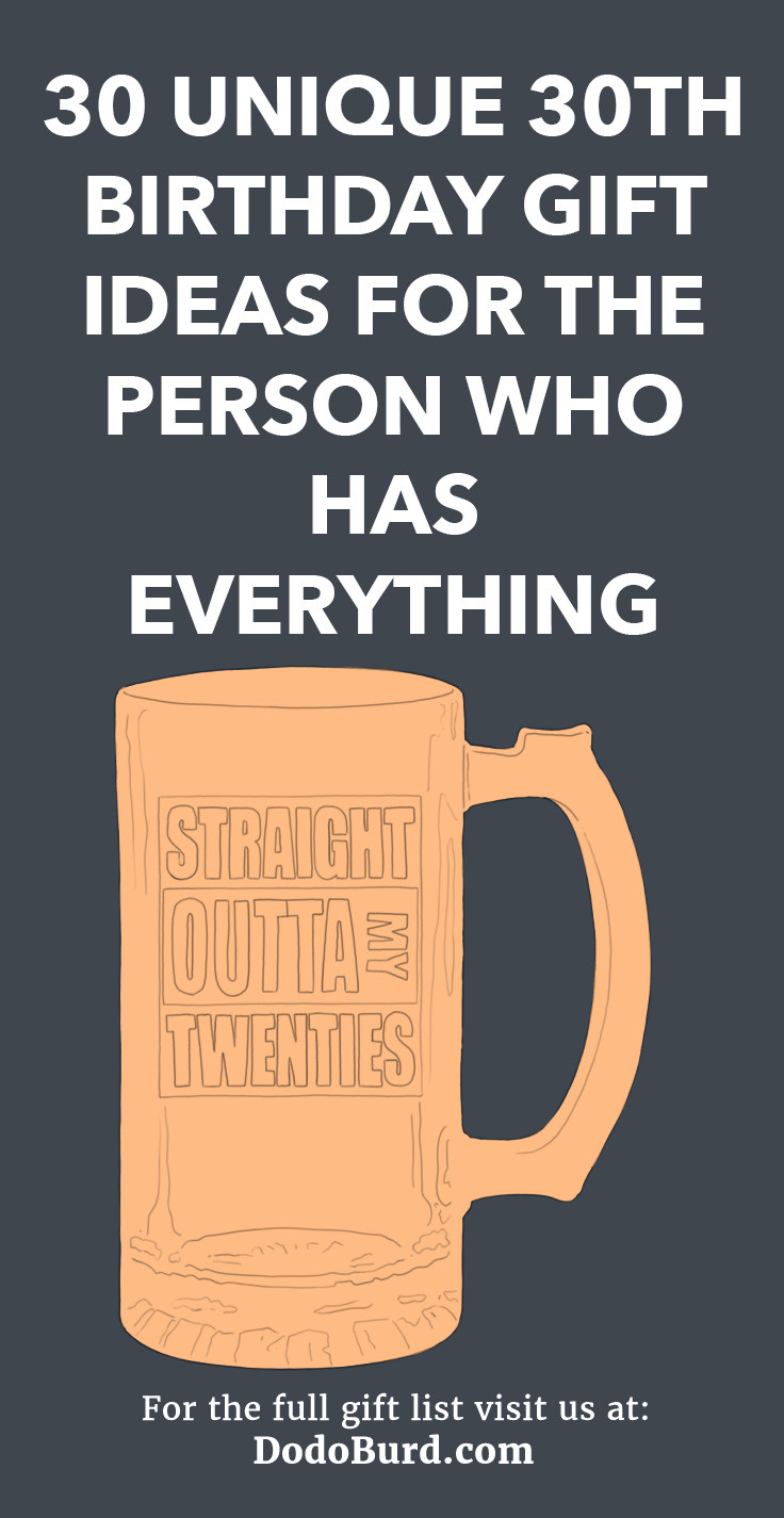 30th Birthday Gift
 30 Unique 30th Birthday Gift Ideas for the Person Who Has