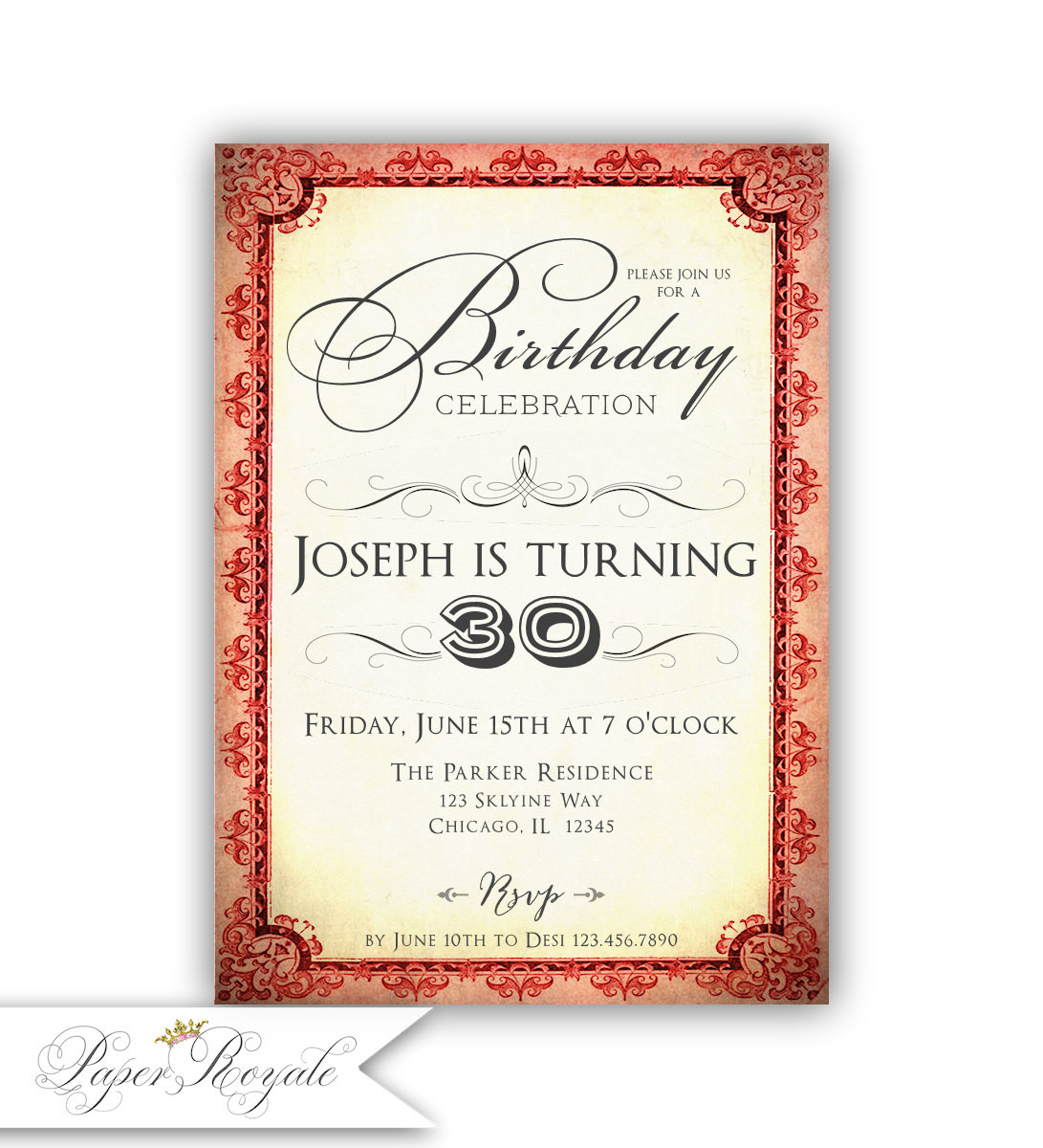 30th Birthday Invitations For Him
 30th birthday invitations for him 30th Birthday Party