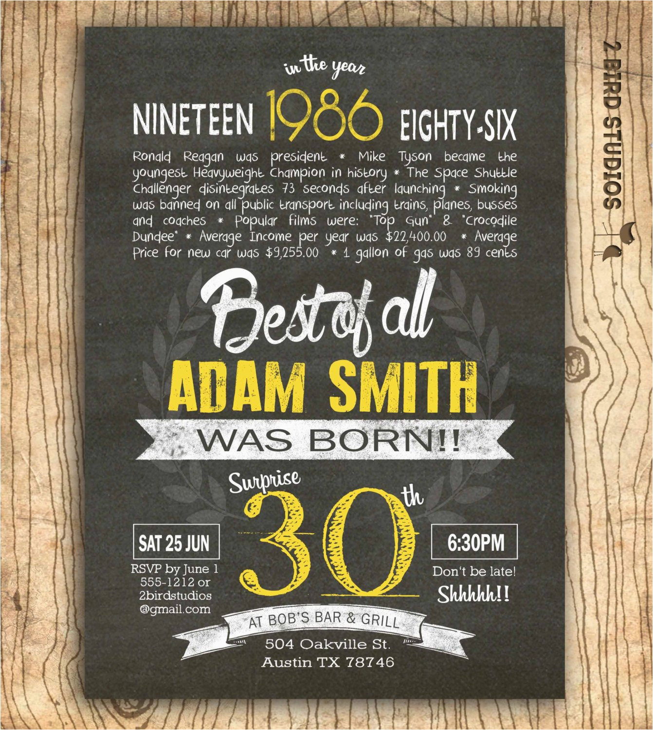 30th Birthday Invitations For Him
 Surprise 30th Birthday Invitations for Him