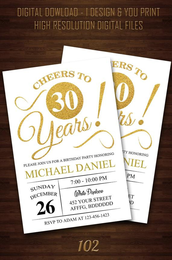 30th Birthday Invitations For Him
 Surprise 30th birthday invitations for him 30th Birthday