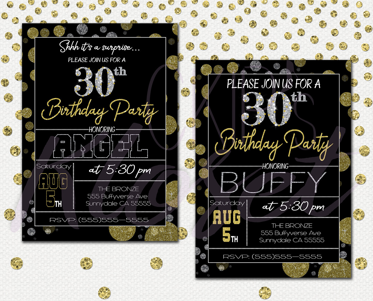 30th Birthday Invitations For Him
 Surprise 30th Birthday Invitations for Him or Her – Mens