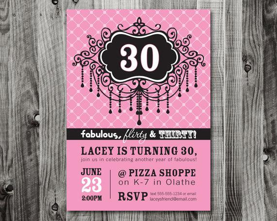 30th Birthday Party Invitation Wording
 20 Interesting 30th Birthday Invitations Themes Wording