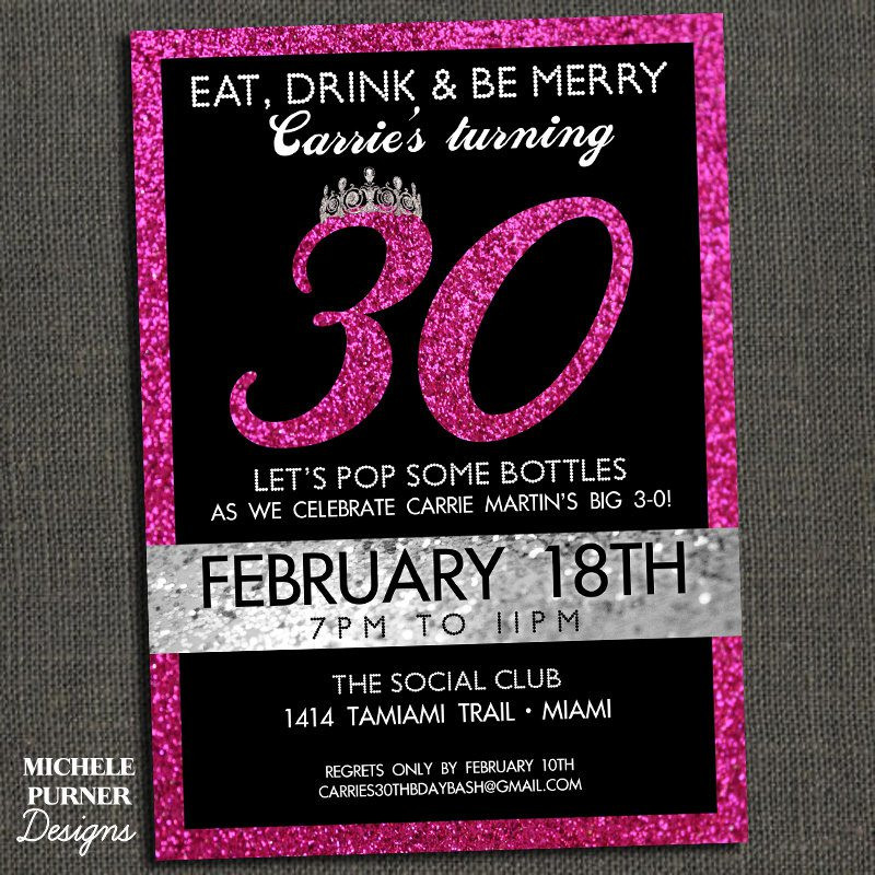 30th Birthday Party Invitation Wording
 FREE 30th Birthday Invitation Wording – FREE Printable