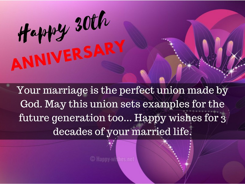 30Th Wedding Anniversary Quotes
 Happy 30th Wedding Anniversary Wishes Quotes & Messages