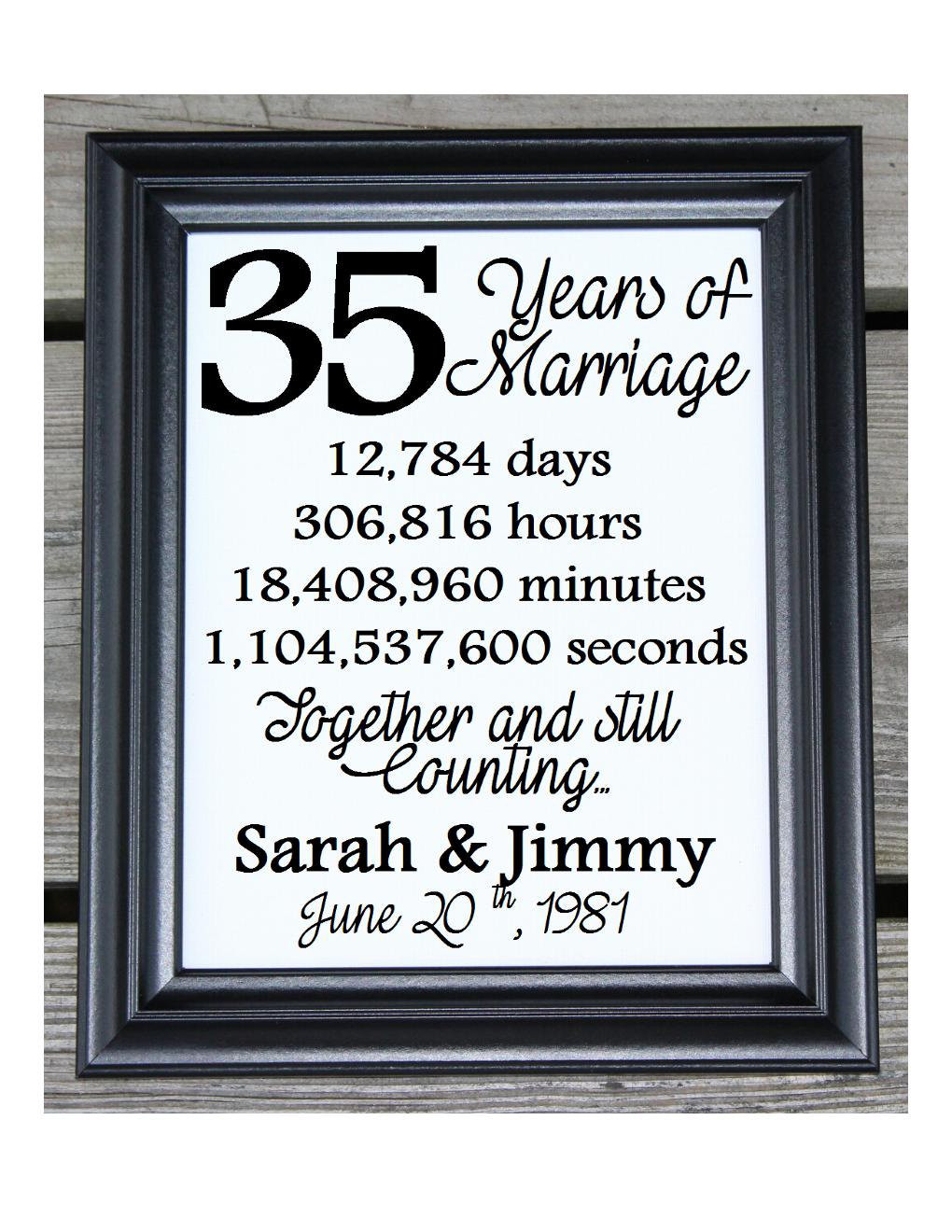 35 Year Wedding Anniversary Gift Ideas
 35th Wedding Anniversary Cotton Print 35th Wedding Gift 35