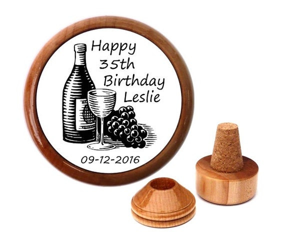 35Th Birthday Gift Ideas For Him
 Personalized 35th Birthday t wine stopper by