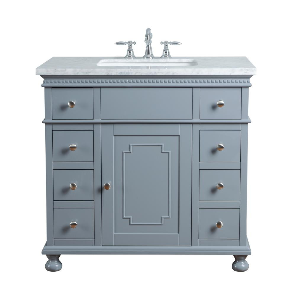 36 Bathroom Vanity Top
 stufurhome 36 in Abigail Embellished Single Sink Vanity