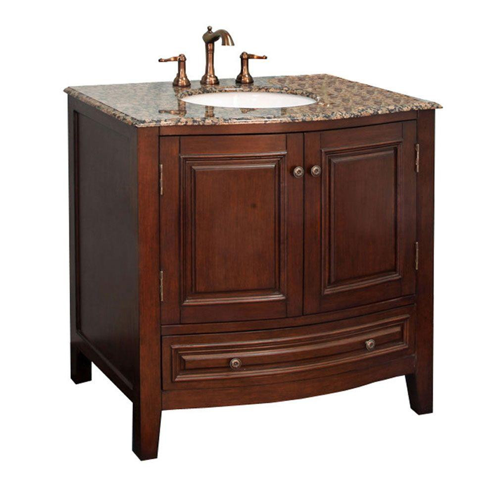 36 Bathroom Vanity Top
 Bellaterra Home Warrington 36 in Single Vanity in Dark