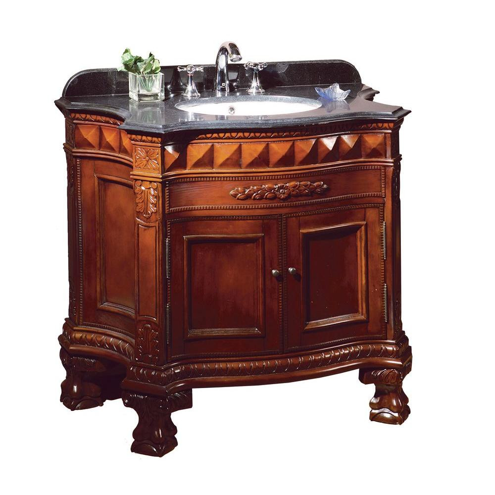 36 Bathroom Vanity Top
 OVE Decors Buckingham 36 in Vanity in Dark Cherry with