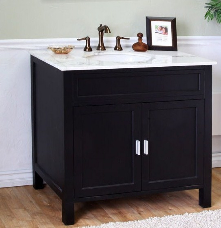 36 Bathroom Vanity With Sink
 36 Inch Single Sink Bathroom Vanity in Ebony UVBH B36