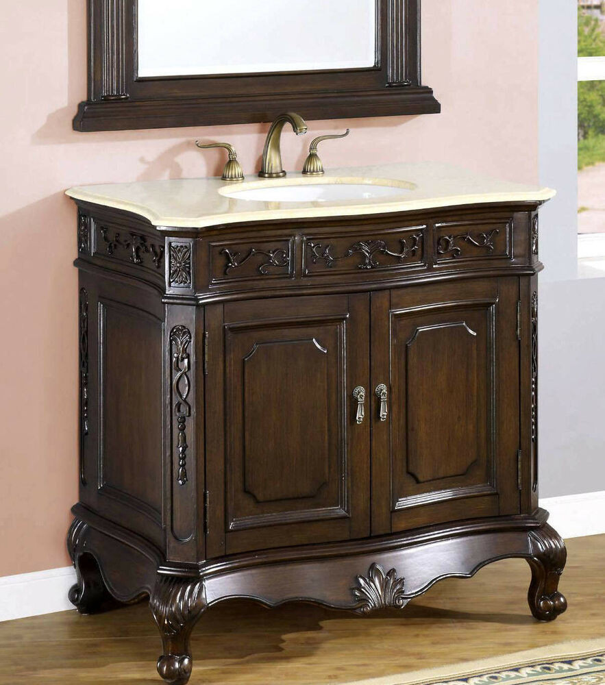 36 Bathroom Vanity With Sink
 36 Inch Single Sink Bathroom Vanity Cabinet with Marble