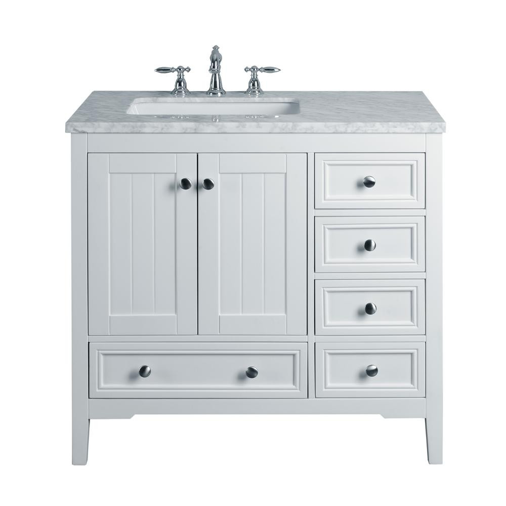 36 Bathroom Vanity With Sink
 stufurhome New Yorker 36 in White Single Sink Bathroom