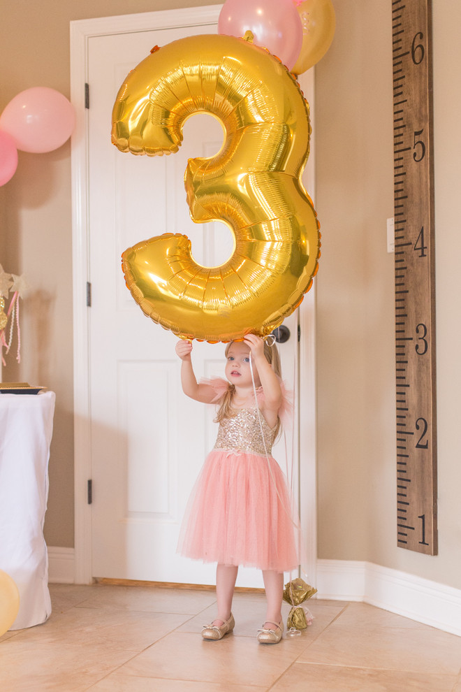 3rd Birthday Party
 Pink and Gold Princess 3rd Birthday Party