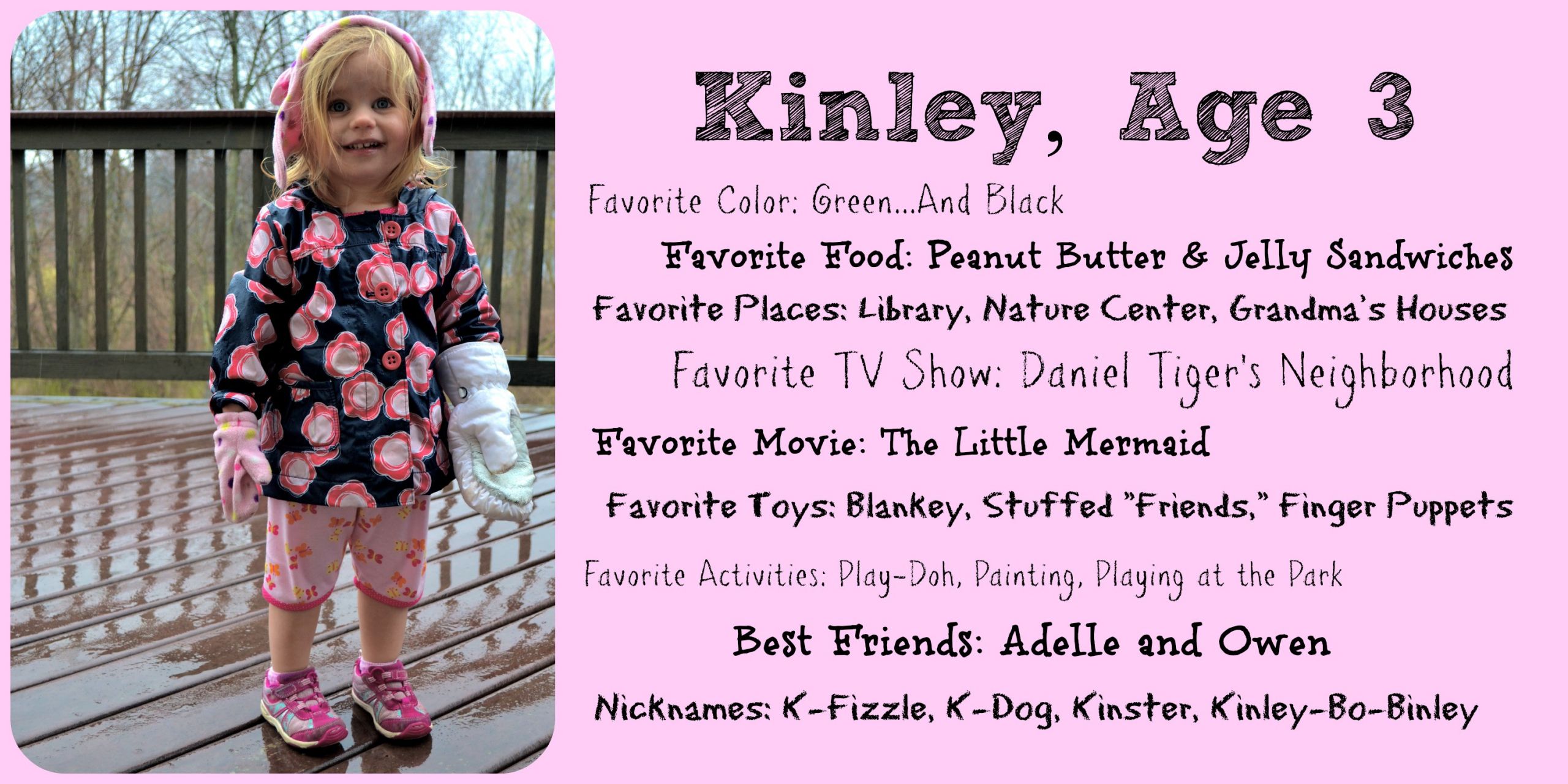 3rd Birthday Quotes
 To My Daughter on Her Third Birthday Dearest Kinley