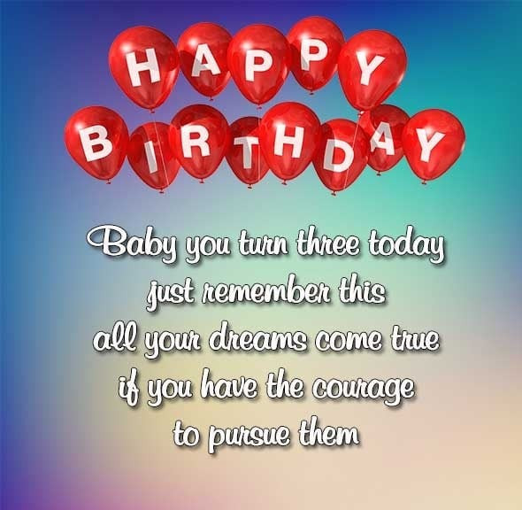 3rd Birthday Quotes
 Happy 3rd Birthday Wishes & Quotes