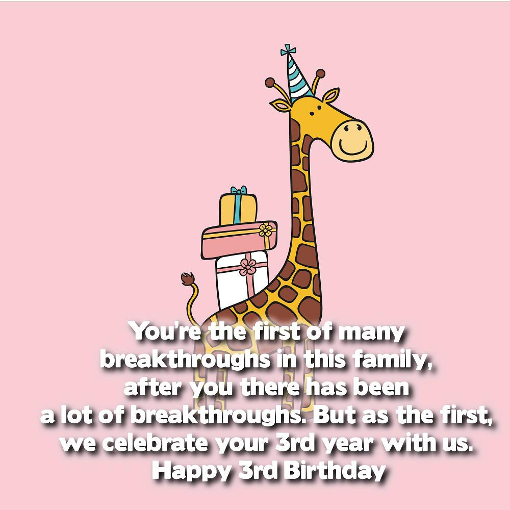3rd Birthday Quotes
 Happy 3rd birthday Wishes Messages for kids – Top Happy