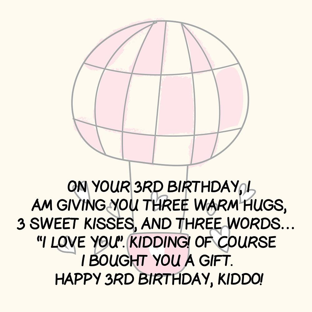 3rd Birthday Quotes
 Happy 3rd birthday Wishes Messages for kids – Top Happy