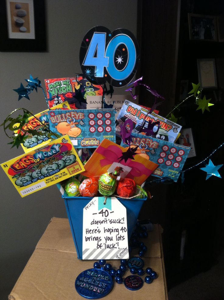 40 Birthday Gifts
 Image result for 40 lotto t basket